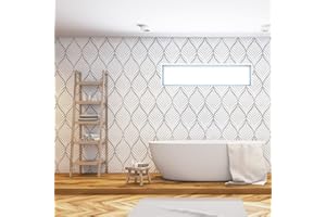 JOLIHOME Papier Peint Argenté et Blanc à Motif Géométrique Moderne et Minimaliste Papier Peint Vinyle Autocollant Imperméable pour Salle de Bain Salon Stickers pour Meubles 44,5x1000cm