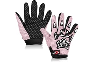 QESSUVNC Guantes de ciclismo para niños, guantes de bicicleta para niños, guantes de dedo completo, guantes de ciclismo de invierno, guantes impermeables para niños, ciclismo, senderismo, equilibrio,
