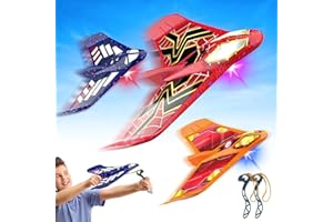 VRXEQI Flugzeug Polystyrene Segelflugzeug Spielzeug für Kinder 3 4 5 6 7 8 9 10+ Jahre 3-teilig Flugzeug Katapult Spielzeug Fliegen Modellflugzeug aus Schaumstoff Spiele Outdoor Indoor Garten Geschenkidee