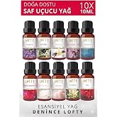 LOFTY Premium 10'lu Yeni Set U&ccedil;ucu Yağ Buhurdanlık Esansı Oda Kokusu Esansiyel Yağ Buhur Yağı 10Ml