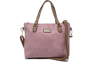 SAVVY STREET Designer Handbags for Women Candy Ladies Fashion Top Handle Grab Bag with Detachable Adjustable Cross Body Shoulder Strap.