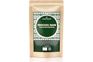 Verdant Republic Organic Broccoli RAAB Sprouting Microgreen Seeds 250g/500g/1kg | Non GMO Healthy Superfood | Easy to Sprout in 5 Days| High Germination into Microgreens in 10 Days (250g)