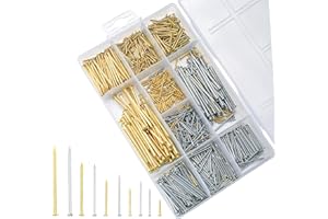 HAOCHEN 1000 szt., różne gwoździe do drewna, gwoździe do zawieszania obrazów, murarskie i ogrodzeniowe, sprzętowe do obróbki drewna