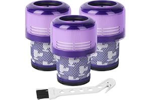 ACOMTUO 3 pacchetti filtro serie V11, 1 spazzolino, compatibile con filtro V11 V15 SV14 SV17 SV22