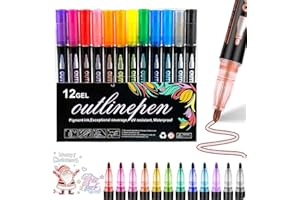 JUADNIC 12-Farben Porzellanstifte Spülmaschinenfest Set – Wasserbasierte Pinselspitze – Kreative Stifte Für Keramik, Porzellan & Glas – Ideal Für Diy-Dekoration, Personalisierte Tassen & Geschenkideen