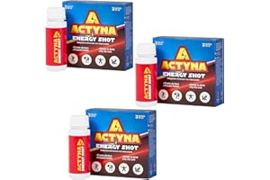 AGIPS FARMACEUTICI Agips Actyna Energy Shot Integratore Stanchezza Studio Attività Fisica e Mentale, Preworkout. Caffeina Mate Taurina Vitamine B5 B6. 3 bottiglie da 50ml di liquido totale 200gr (3 Scatole)