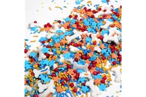 ‎STREUSELHELD Streuselheld Superhero Puppy 40g Streusel zum Dekorieren und Verzieren von Gebäck aller Art wie Torten Kuchen Keksen Zuckerstreusel