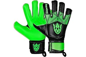 Keeperking - Guanti da portiere per bambini, ragazzi, adulti, senza salva dita, 4 mm, durevoli, in lattice, unisex