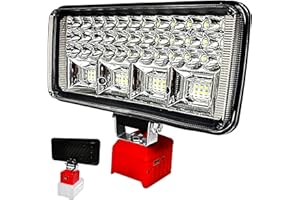 BYCZONE Cordless LED Worklight for Einhell Power X-Change 18V Battery, 90W 6800LM LED Wide Beam Flood Light with Two USB Charging Port Light for Emergency,Workshop,Garage(No Battery)