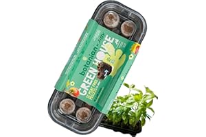 LBS HORTICULTURE Jiffy Botanian Complete Mini Greenhouse Kit with 12 Peat Free Pellets - Ecofriendly Seed Starting Tray and Germination Kit, Plant Starter Pack For Indoor or Outdoor Vegetables, Herbs, and Flowers