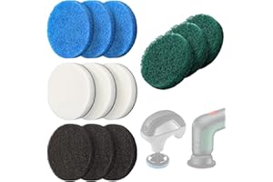 Mellbree 12x 4-in-1 Ersatzbürsten für Bosch Universal Brush 6033/Dremel PC10 – Hochleistungs-Mikrofaser Pad, Leicht Wechselbar für Bad/Küche/Garten