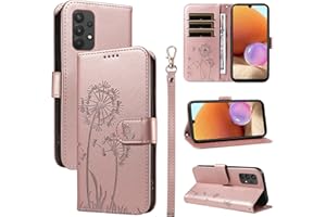 Bravoday Mobile Phone Case for Samsung Galaxy A32 5G Case, Premium PU Leather Flip Case with Magnetic Card Slot, Stand Function, Protective Case for Galaxy A32 5G, Rose Gold