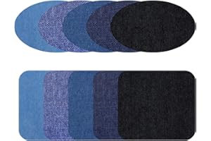 ERUINFANG Flicken zum Aufbügeln,10 Stücke Bügelflicken 5 Farben Patches Zum Aufbügeln Iron On Patches Aufbügelflicken für DIY T-Shirt Jeans Kleidung Taschen