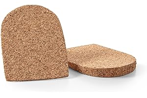 ‎KAPS Fesenerhöhung aus Naturkork mit Selbstklebender Unterseite, Stoßdämpfend, Hilft bei Achillessehnenentzündung, Fersensporn & Fersenschmerzen, Kaps Corex, 1 Paar (Männer/EUR 40-46)