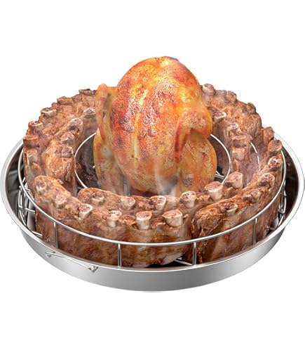 2 Porta BBQ In Acciaio Inox Regolabili - Supporto Per Griglie E Coperchi Con Spazzole - Foto 11