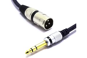 XLR Maschio a Jack 6.3mm Stereo Bilanciato Cavo per Microfono 1.5m VITALCO Jack 6.3 TRS Audio a 3 Pin Connettore Adattatore