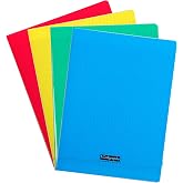 Calligraphe 18060AMZC Set of 9 Colourless Stapled Notebooks (Clairefontaine brand) - 24 x 32 cm - 48 Large Square Pages - Whi