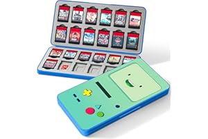 Koecya for Nintendo Switch Game Case with 24 Game Holder Slots and 24 SD Micro Card Slots for Nintendo Switch/Lite/OLED,Cute Cartoon Games Cartridge Cases for Boys Kids Girls Kawaii Storage Box, Green