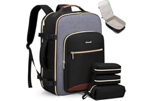 LOVEVOOK Sac à Dos Voyage 50L - Cabine Avion Bagages Valise Easyjet Ryanair - Étanche Pour Ordinateur Portable - Femme Homme - Backpack Pour Travail École Loisir