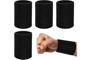 JOYIAL 4 fasce elastiche per il sudore sportive, fasce elastiche per il fitness, per lo sport, per calcio, basket, corsa, sport atletici e allenamento