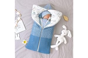 Taotigzu Gigoteuse Bébé Hiver 0-12 Mois Turbulette Bebe Coton Tricoté Unisexe Fille Garçon Zip Sac de Couchage pour Bambin