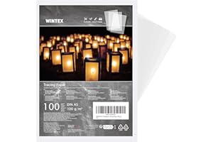 WINTEX Tracing Paper A5 100gsm (100 Sheets) - Transparent Vellum Paper for Printer Drawing Art Sketch Pattern Transfer - Ideal for Arts Crafts Architectural Drawings - Translucent