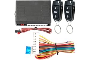 XUKEY Auto Zentralverriegelung Universal Keyless Go Nachrüsten Schlüsselloses Zugangssystem Auto Türschloss Keyless Entry System mit 2 Fernbedienung Kit