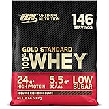 Optimum Nutrition Gold Standard 100% Whey Muscle Building and Recovery Protein Powder With Naturally Occurring Glutamine and 