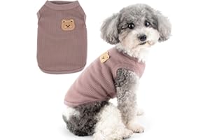 Zunea Hundeshirts für Kleine Hunde Sommerweste Haustier-T-Shirt Welpen Mädchen Jungen Kleidung Weich Atmungsaktiv Basic-T-Shirt Dehnbar ärmellos Tank-Top Chihuahua Katze Sweatshirt Kleidung Lila S