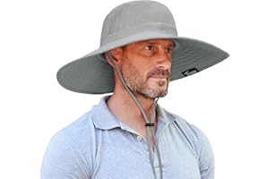KATO TIRRINIA Sombrero de sol para hombre y mujer con cinta para la barbilla, plegable, sombrero de ala ancha, gorra de verano con protección para el cuello UPF 50+ protección UV para senderismo, playa, senderismo,