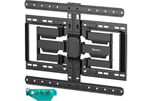 ‎ONKRON ONKRON uchwyt ścienny do TV obracany dla telewizorów 32–90 cali do 50 kg, ultra-cienki uchwyt TV ścienny wysuwany i odchylany – max VESA 600x400, ramię obrotowe, czarny SM6-B
