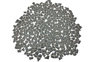 BTMIEY Piastrelle per Mosaico Irregolari in Ceramica, 500 g, 0,5 x 2 cm, Pietre per Fai Da Te, Artigianato, Hobby, Arte, Decorazione Da Parete Della Casa (Grigio)
