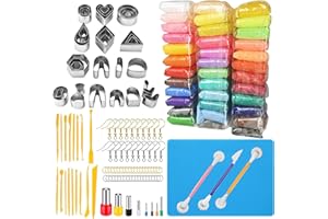 Yayatty 288 Pz Cortadores de Aretes de Arcilla Polimérica, Cortadores de Aretes de Arcilla Polimérica, Arcilla Polimerica Pasta de Secado Al Aire para La Fabricación de Joyas de Arcilla Polimérica