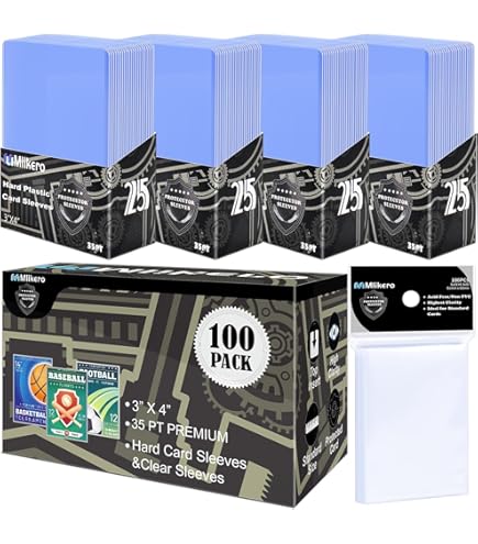 sentinel card sleeves Sentinel® Semi Rigid Card Holders (50 Pack) - Premium Card Sleeves for  Trading and Collectible Card Games