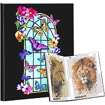 Album TAVADA Pour Peinture Diamant 5D - 2 Dossiers A3 Avec 60 Emplacements - Rose Et Bleu