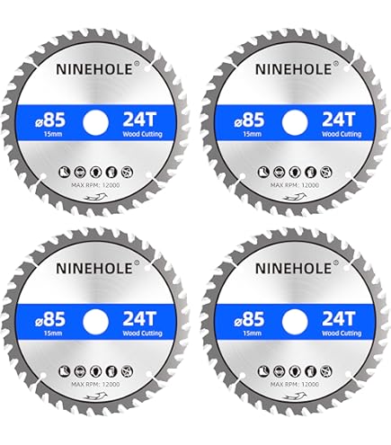 3 stuks HSS zaagblad 85 x 15 mm 80 tanden cirkelzaagblad cirkelzaag handcirkelzaag voor hout, kunststof, aluminium, messing compatibel met Makita HS301DZ accu