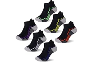 SEEYAN Kids Socks Boys Ankle Athletic Half Cushioned Low Cut Sport Cotton Breathable Socks 6 Pairs