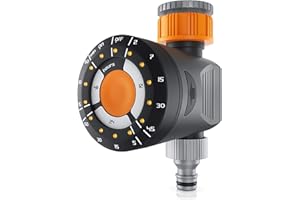 Brandson - Water Timer, Water irrigation control system, Irrigation system for Garden, Watering systems, Hose Timer with Weekly and Daily Programs Rain Delay for Lawns and Garden, 1/2" hose adapter