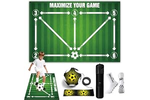 Fotbollsmatta träning barn, 60 x 90 cm fotbollsmatta bollkontroll, fotbollsmatta halkfri silent, fotbollsträningsmatta, fotbollspresenter pojkar stötdämpande halkskydd med strumpor set för inomhus