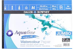 DALER ROWNEY Daler-Rowney Aquafine - Bloc aquarelle 50 feuilles A4 - 300g/m² - grain satiné