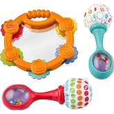 Fisher-Price Eğlenceli sallama, &ccedil;ıngırak ve tıkırtı sesleri &ccedil;ıkaran bu hediye seti, bebeğinizin ritim duygusunu geliştirecek.