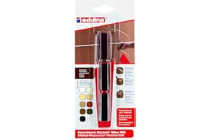 edding 8901 kit de cires de restauration pour meubles - noir - pour combler et réparer les rayures et les trous sur les meubles et autres surfaces en bois