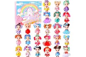 SENZJX Calendario dell'Avvento 2025 per bambine - Regali per il Calendario dell'Avvento con Bambole Principesse di Natale, Conto alla Rovescia di Natale di 24 giorni per bambine