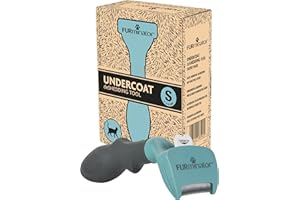 Furminator Outil de Toilettage pour Chat à Poils Courts de Petite Taille – Brosse Anti-mue S à Manche Ergonomique - Elimine 90% des Poils Morts - Nettoyage en 1 clic - Emballage Recyclable
