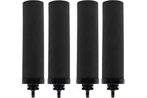 Renami 1 Micron Water Filter Replacement for Berkey® BB9-2® Black Purification Elements, Compatible with Berkey® Gravity Filter System, Pack of 4
