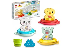 LEGO DUPLO Ora del Bagnetto: Il Treno degli Animali Galleggiante - Gioco Didattico da Bagno per Bambine e Bambini da 1+ Anni - Include un Ippopotamo, una Papera e un Orso Polare - Idea Regalo - 10965