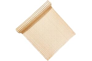 SELLINER 1 Roll Caning Material,6.6ft x 15.8inch PE Plastic Rattan Cane Webbing Roll for Caning Projects Mesh Rattan for Furniture Chair Cabinet Ceiling