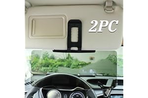 SEOSTO 2PC Sun Visor Extension for Car, Car Sun Visor Extension Adjustable Anti Glare Car Sun Visor Extender for Front Seat Driver or Passenger