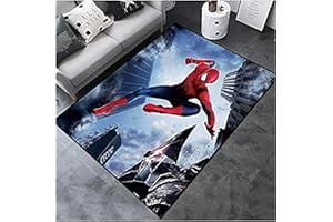 BILIVAN Teppich Spiderman Wohnzimmer Marvel Moderne Spielmatte Cartoon leicht zu reinigen Schlafzimmer (60 x 90 cm)