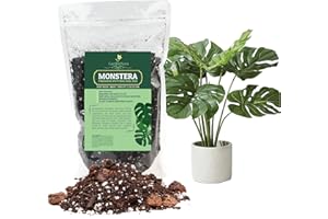GardenNova Premium Monstera Potting Soil - Quick Drain Potting Soil for Growing and Repotting Monstera Deliciosa/Swiss Cheese Plant - 1 Liter Bag